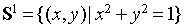 S1={(x,y).st.x2+y2=1}
